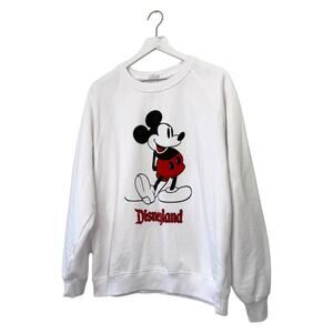 Disney Mickey Mouse Disneyland Sweatshirt White Size XL